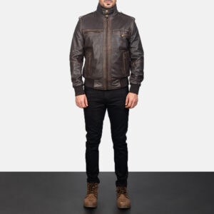 Leather Bomber Jacket