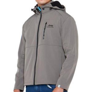 Jeep Men’s Hooded Softshell Jacket (24170) – Grey